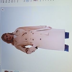 Risissida double breasted trench coat water resistant loose oversize Medium New…